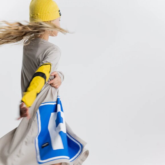 nununu way 360 dress girl's dress road signs printed 100% cotton - Picture 4 of 10